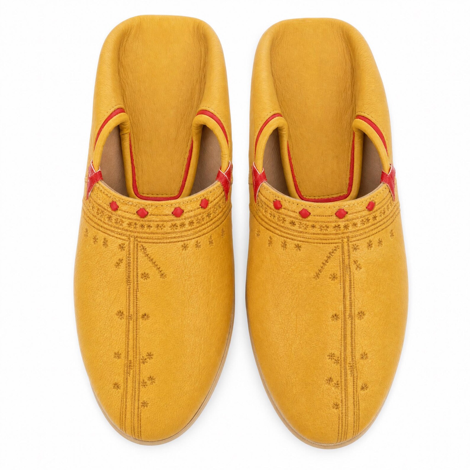 Amazigh Handmade Babouche Slippers Leather Tafraout Babouche Shoes