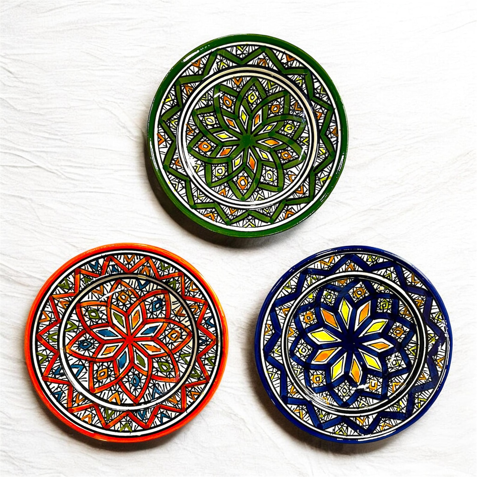 Berber Handmade Ceramic Traditional Design Decorative Wall Plate