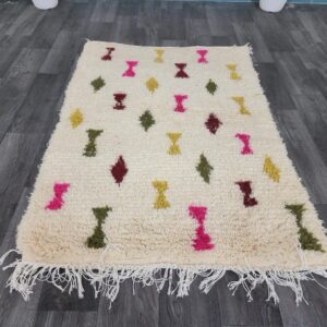 Berber Handmade Wool Colorful Geometric Boho Area Rug