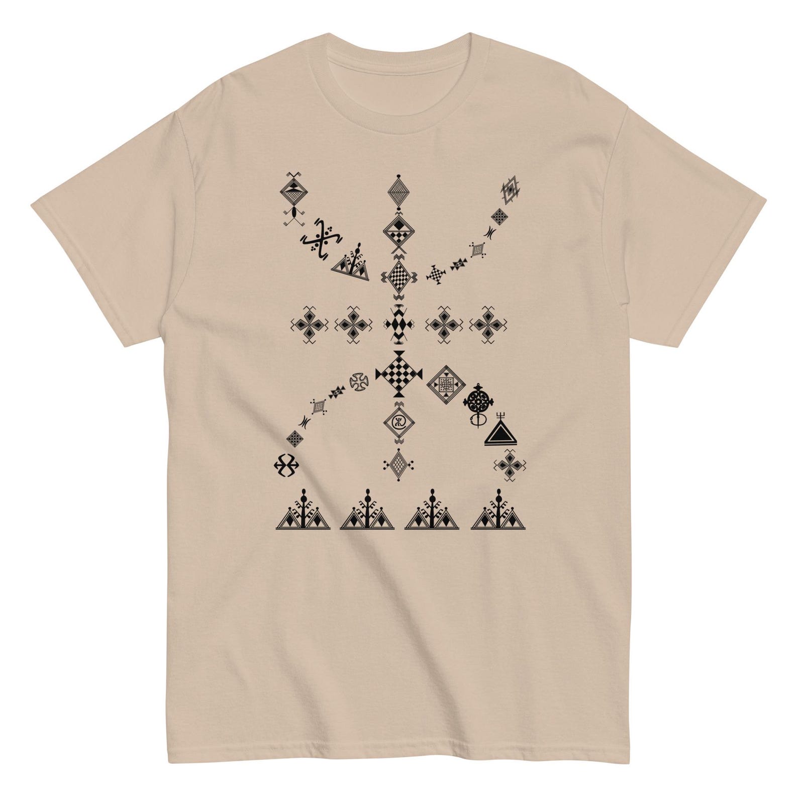Berber Kabyle Yaz Symbol Design Traditional Style Shirt