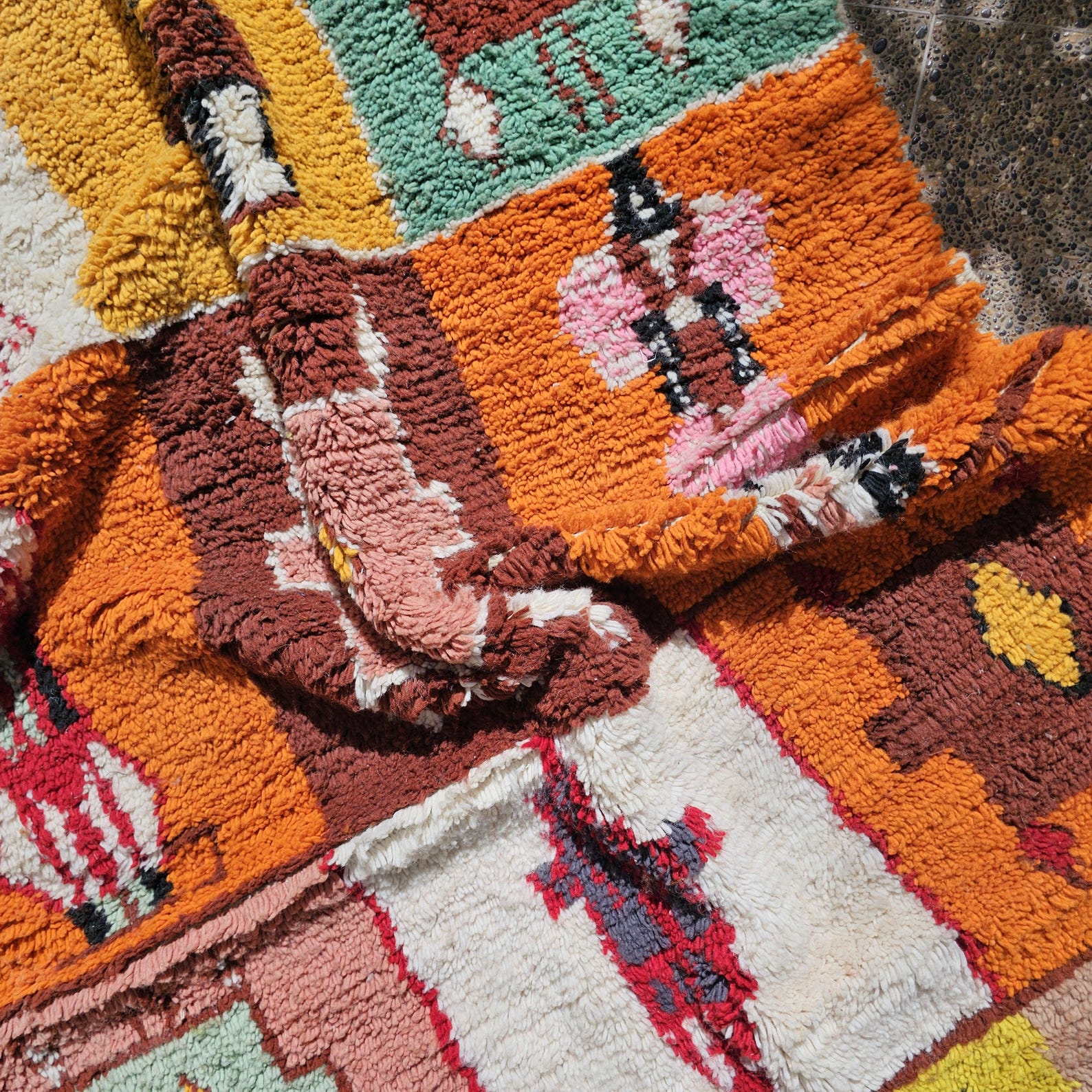 Berber Handmade Colorful Vintage Carpet Boho Area Rug