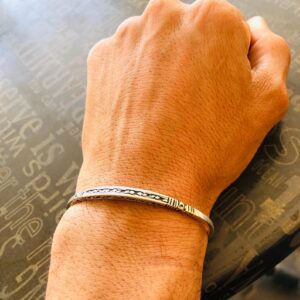 Amazigh Berber gravé Hand-Engraved 925 Silver Adjustable Cuff Bracelet