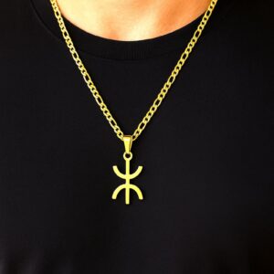 Amazigh Kabyle Tifinagh Yaz Stainless Steel Pendant Unisex Necklace