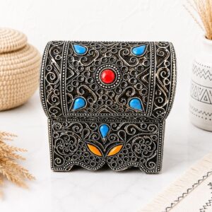 Berber Handmade Jewelry Box Storage Chest Decorative Treasure
