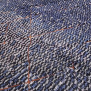Berber Vintage Blue Rug 8.4 x 10 ft