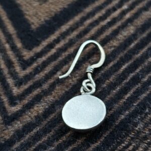 Amazigh Handcrafted Silver Engraved Geometric Symbol Dangle Earrings