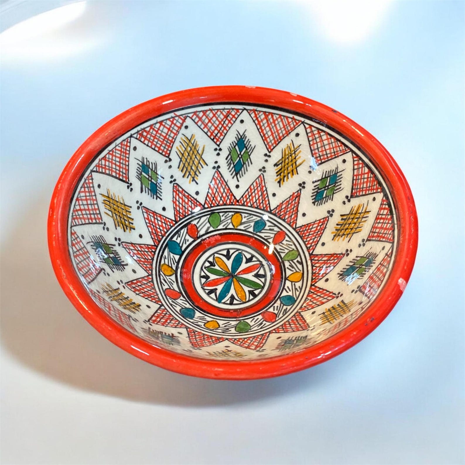 Amazigh Ceramic Set Handmade Colorful Pottery Bowls Bowl