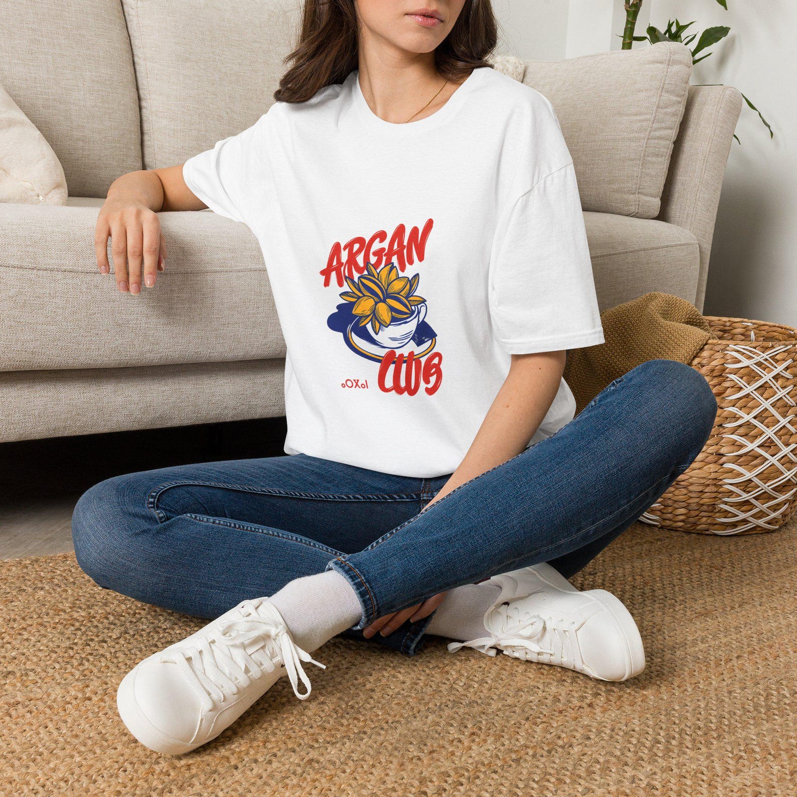 Berber ARGAN Heritage Roots T-Shirt White Black Shirt