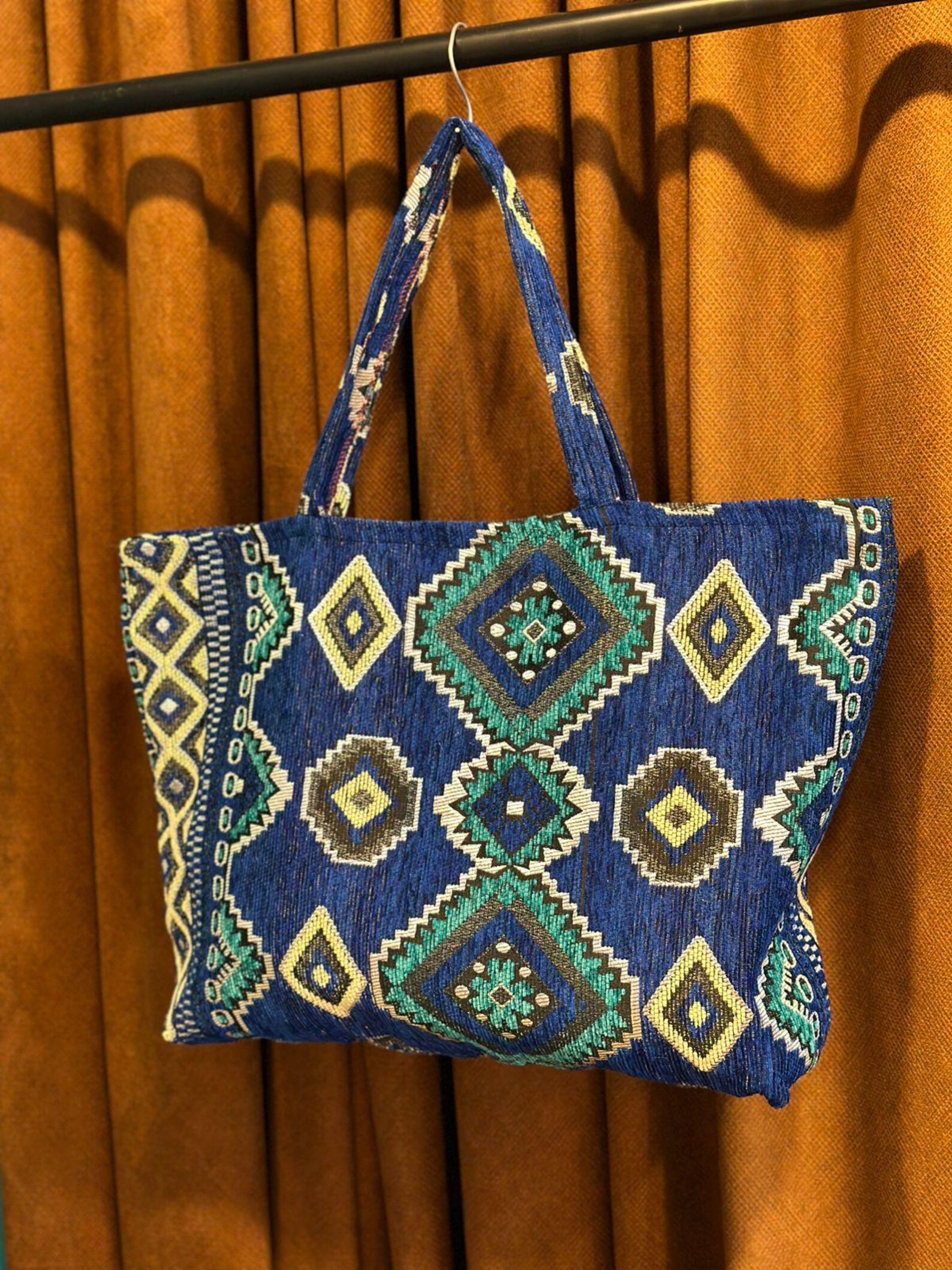 Berber Woven Tote Handmade Boho Shoulder Ethnic Bag