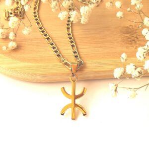 Amazigh Kabyle Tifinagh Yaz Stainless Steel Pendant Unisex Necklace