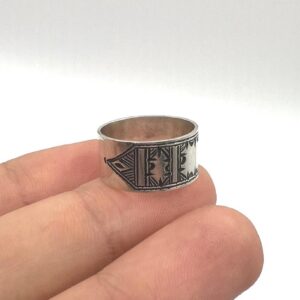 Berber Handmade Sterling Silver Tuareg Engraved Jewelry Ring