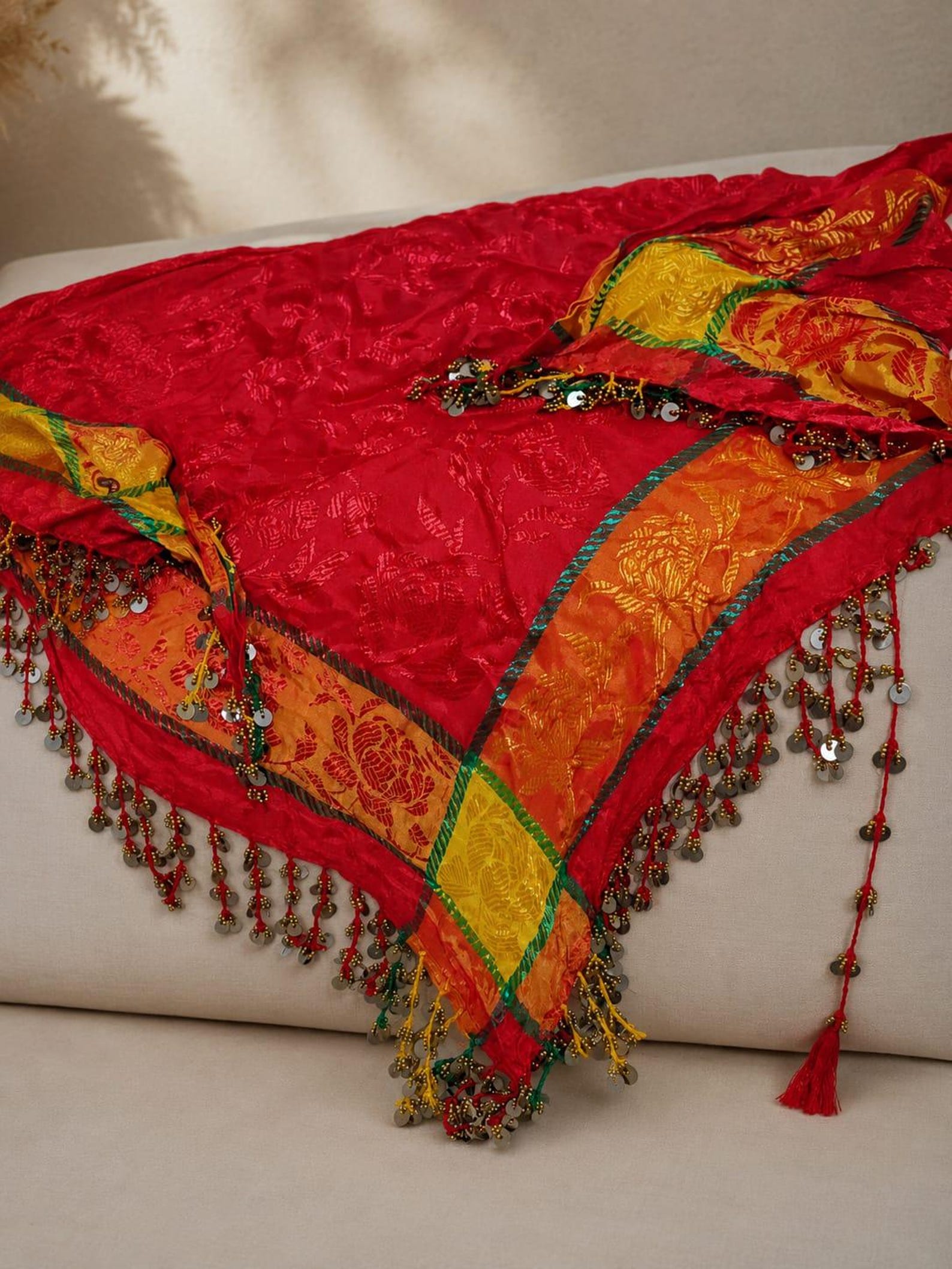 Berber Handmade Silk Belt Traditional Headpiece Multi-Use Headband