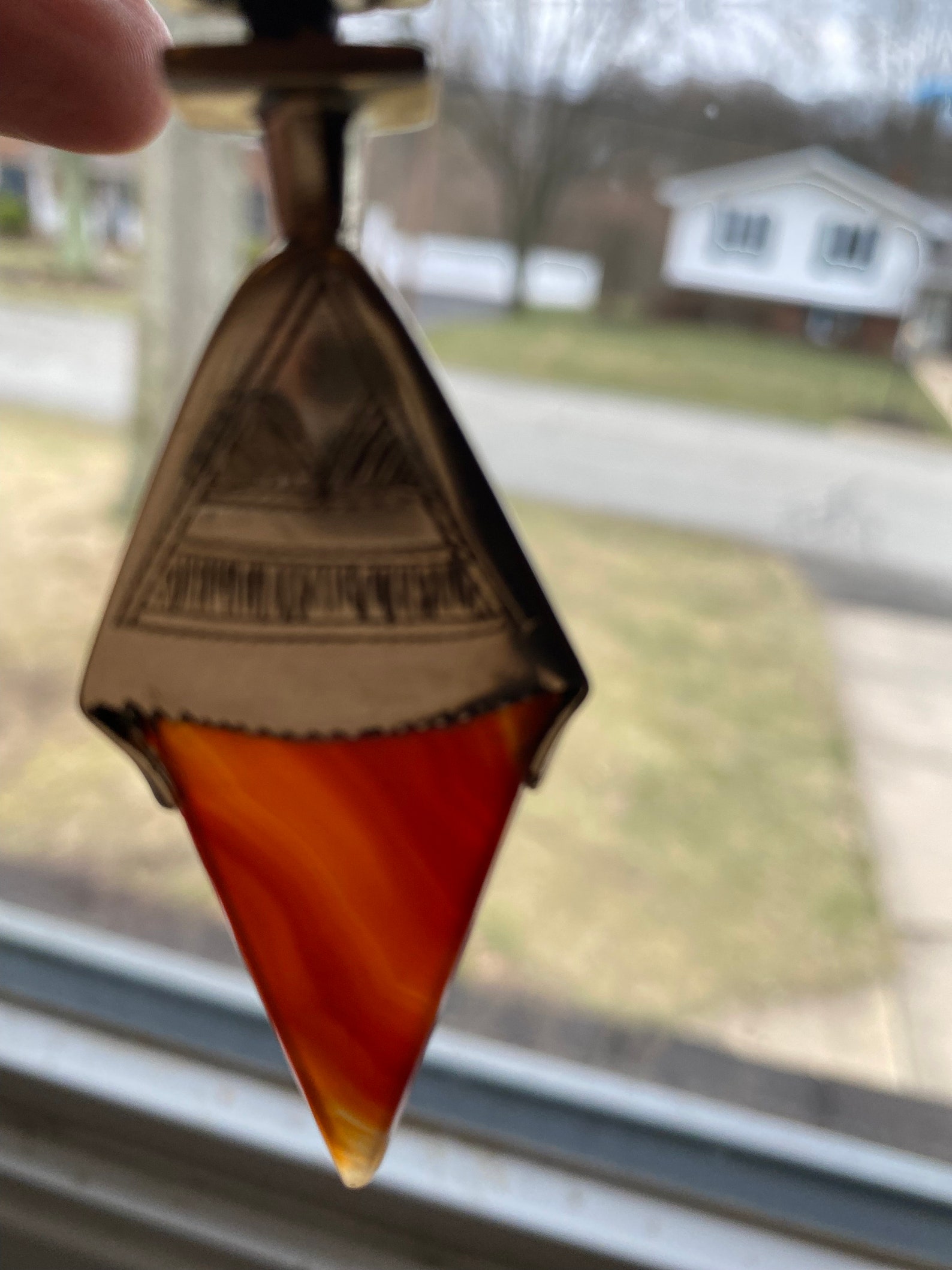 Amazigh Gigantic Carnelian Agate & Silver Tuareg Ring Amulet Hair Ornament Necklace