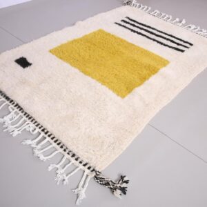 Berber Custom Wool Geometric Neutral Living Room Rug