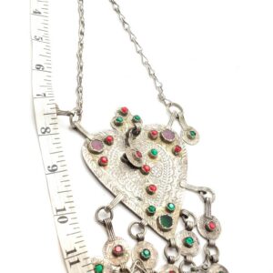 Berber Silver Coin Pendant Jewelry Leather Tribal Necklace