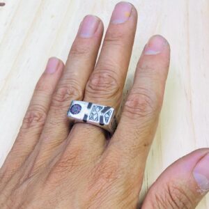 Amazigh Gravure amazighe Ring Silver Tribal Touareg Berbère