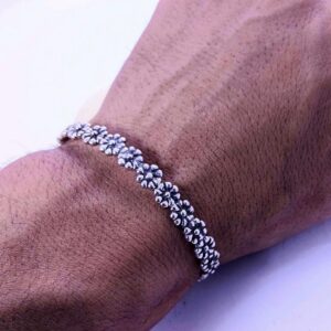 Amazigh Tribal Sahara Bracelet Silver with Motifs Touaregs