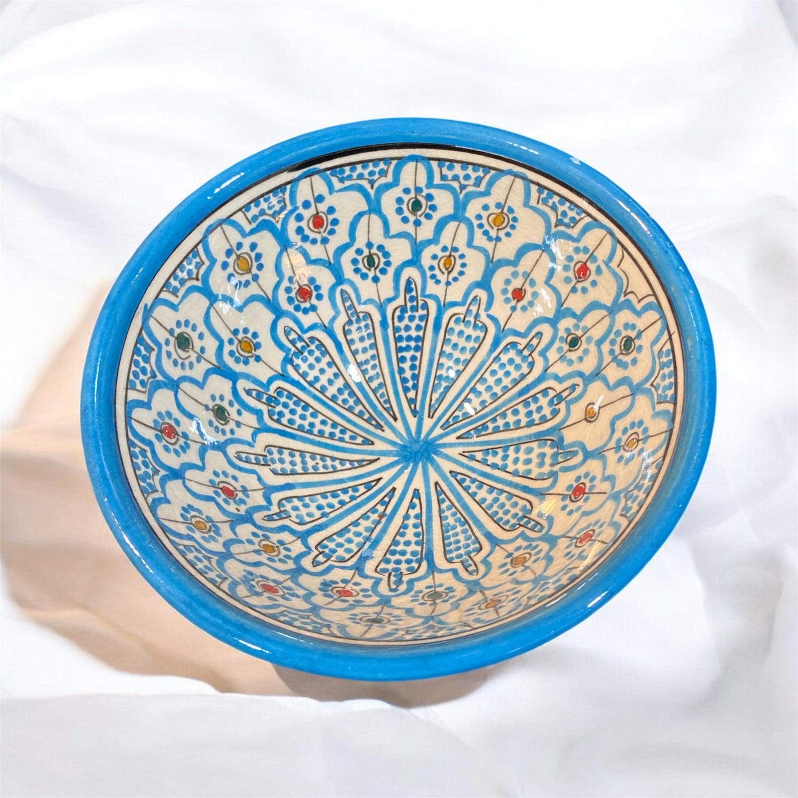 Amazigh Ceramic Set Handmade Colorful Pottery Bowls Bowl