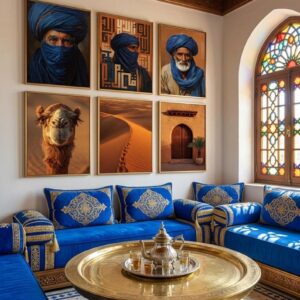 Amazigh Berber Culture Sahara Desert Print Set of 6 Wall Art