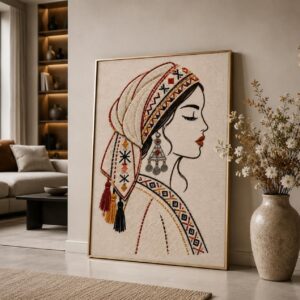 Amazigh Berber Woman Beauty Portrait Printable Digital Wall Art