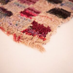 Amazigh Boujaad Vintage Cotton Knotted Tribal Design Rug