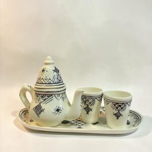 Amazigh Handmade Tea Set Tray Ceramic Teapot Mug