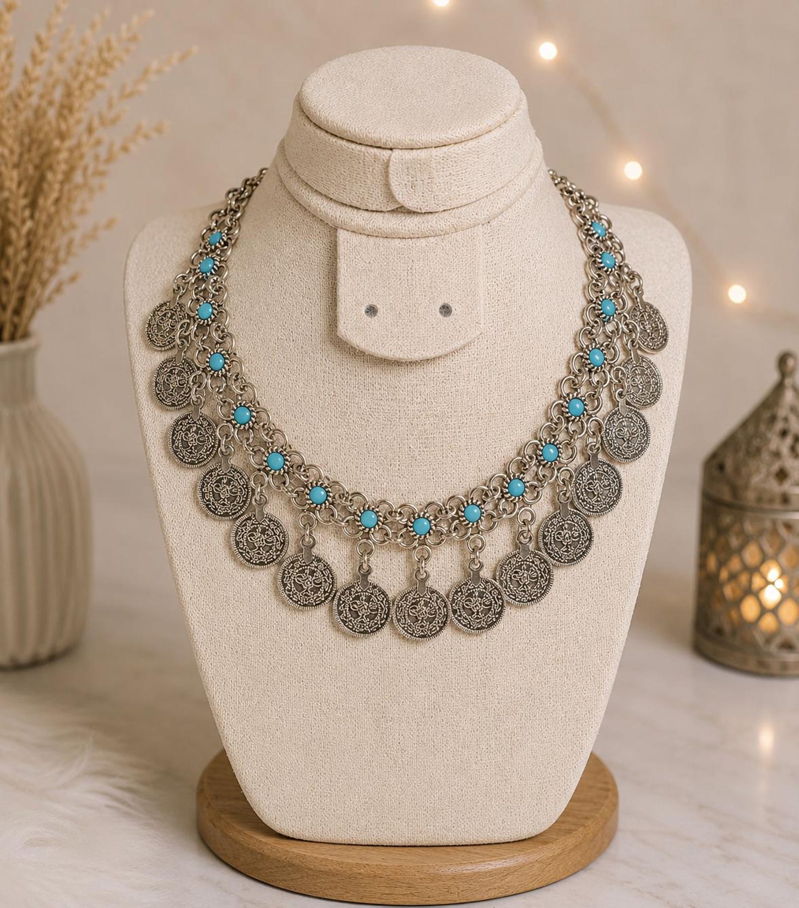 Amazigh Tasfift Traditional Handmade Steel Acier Tribal Necklace