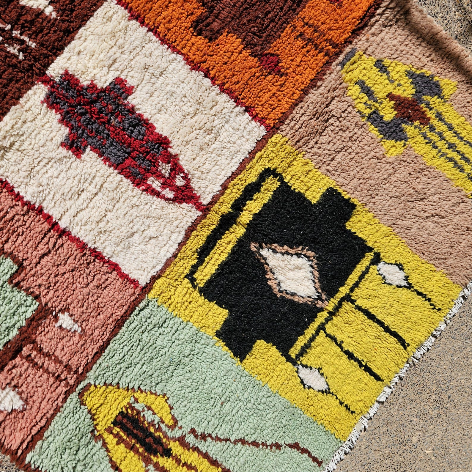 Berber Handmade Colorful Vintage Carpet Boho Area Rug