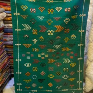 Berber Camel Wool Handmade Runner Rug With Tribal Motifs