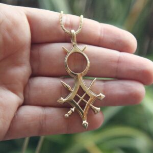Berber Tuareg Brass Pendant Cross Spiritual Sahara Necklace