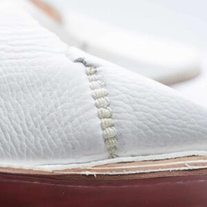 Amazigh White Babouche Shoes for Men Traditional Slipper Style