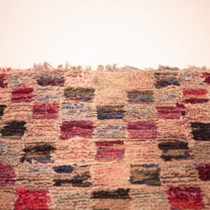 Amazigh Boujaad Vintage Cotton Knotted Tribal Design Rug