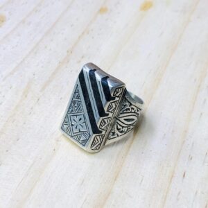 Amazigh Gravure amazighe Ring Silver Tribal Touareg Berbère