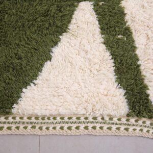 Custom Amazigh Berber Wool Geometric Living Room Rug