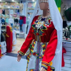 Berber Women's Dress Ensemble s Handmade Clothes Necklace