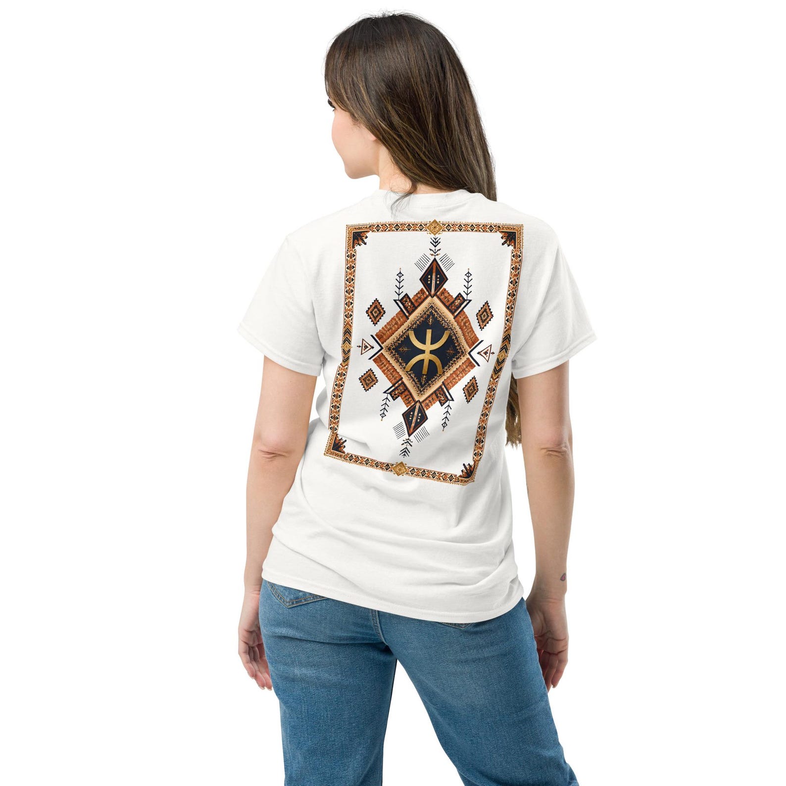 Berber Boho Shirt Yaz "Free Man" Symbol Tee