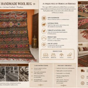 Berber Wool Handmade Kilim Colorful Geometric Large Rug