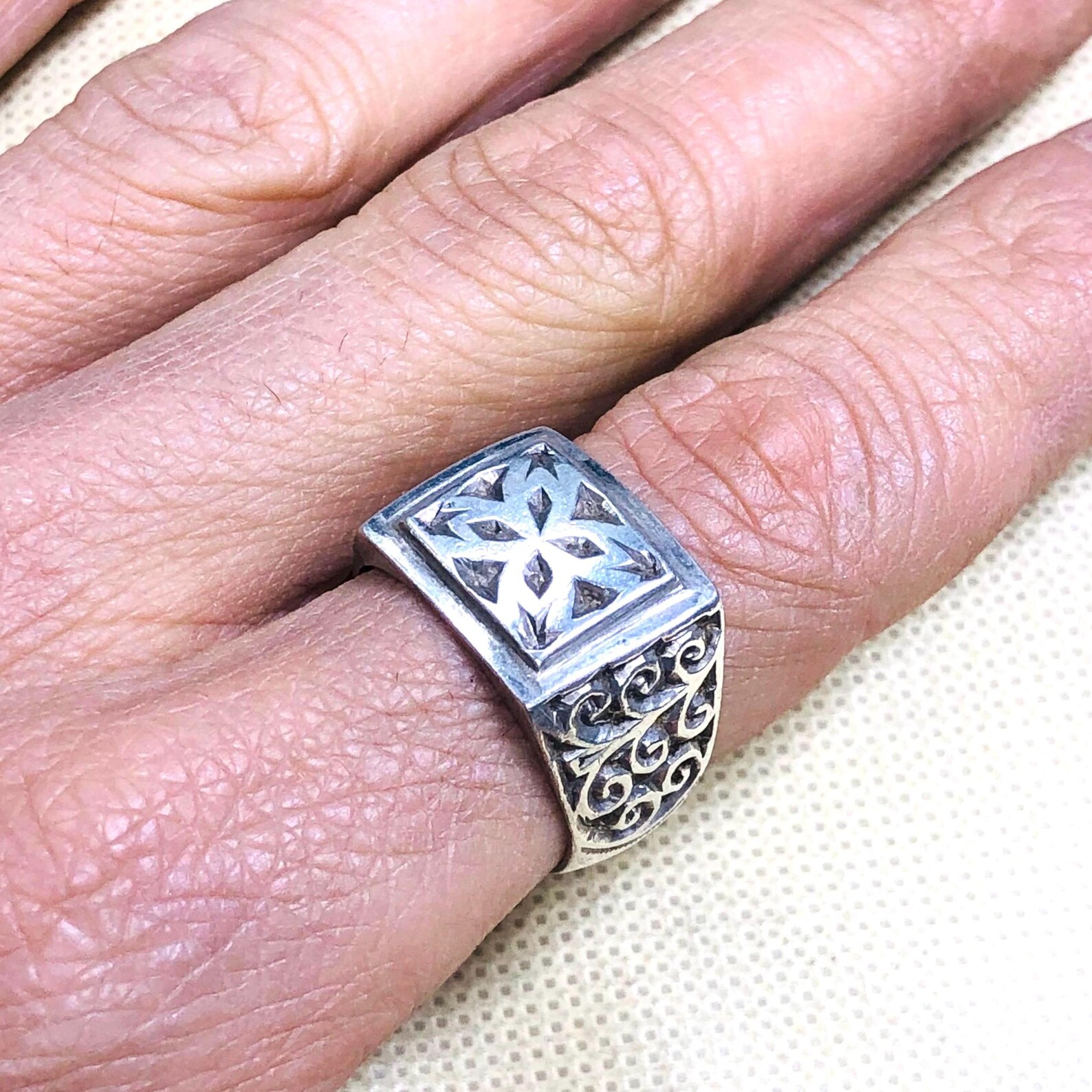 Amazigh Jewelry Traditionnels Marocains Ring Berbère Silver Handmade