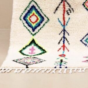 Berber Colorful Diamond Wool Handmade Area Tribal Rug