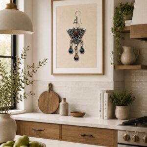Amazigh Berber Enamel Earrings Jewelry Print Digital Wall Art
