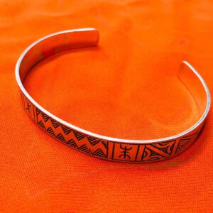 Amazigh 925 Sterling Silver Hand Engraved berbère Bracelet