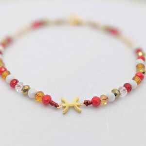 Amazigh Berber Kabyle Yaz Stainless Steel Glass Bead Bracelet