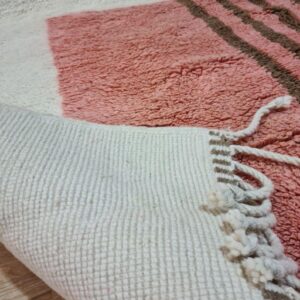 Custom Amazigh Berber Wool Neutral Living Room Geometric Handmade Rug