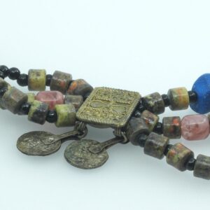 Berber Probable Coin Dangle Collar AH Blue Necklace