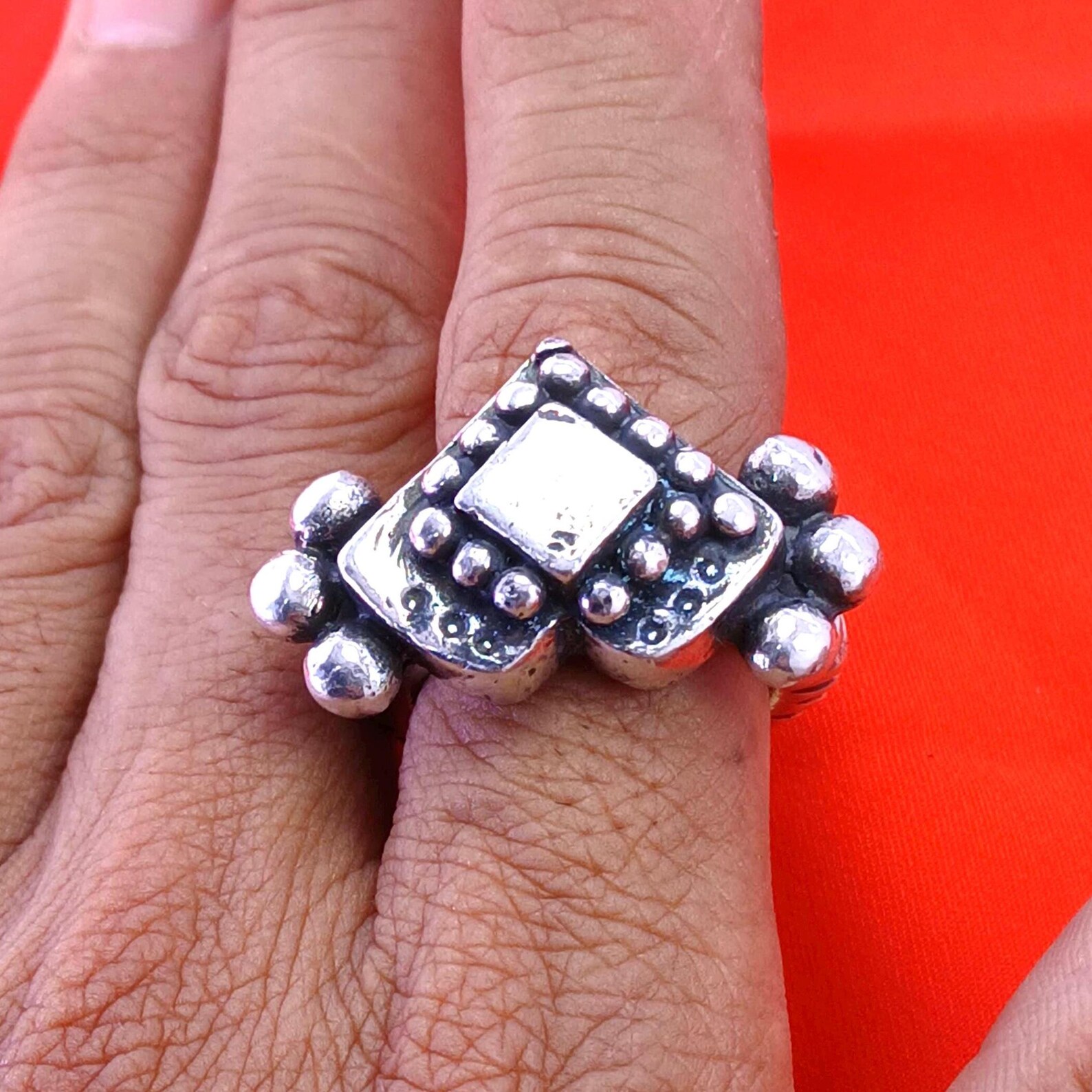 Handmade Berber Tuareg Solid Silver Engraved Bohemian Artisan Ring