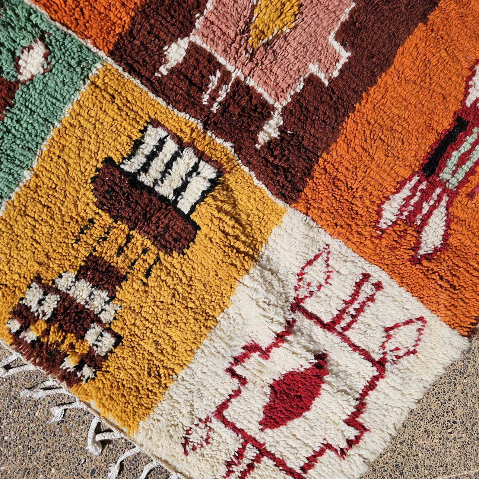 Berber Handmade Colorful Vintage Carpet Boho Area Rug