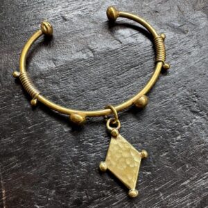 Amazigh Jonc Berbère Laiton Ajustable Losange Traditionnel Bracelet