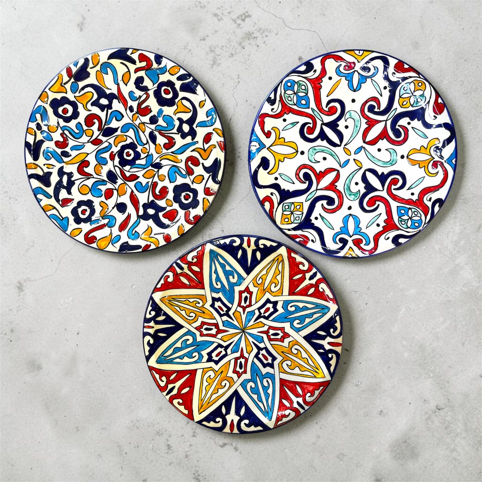 Berber Handmade Ceramic cm Hand Painted Traditional Plate