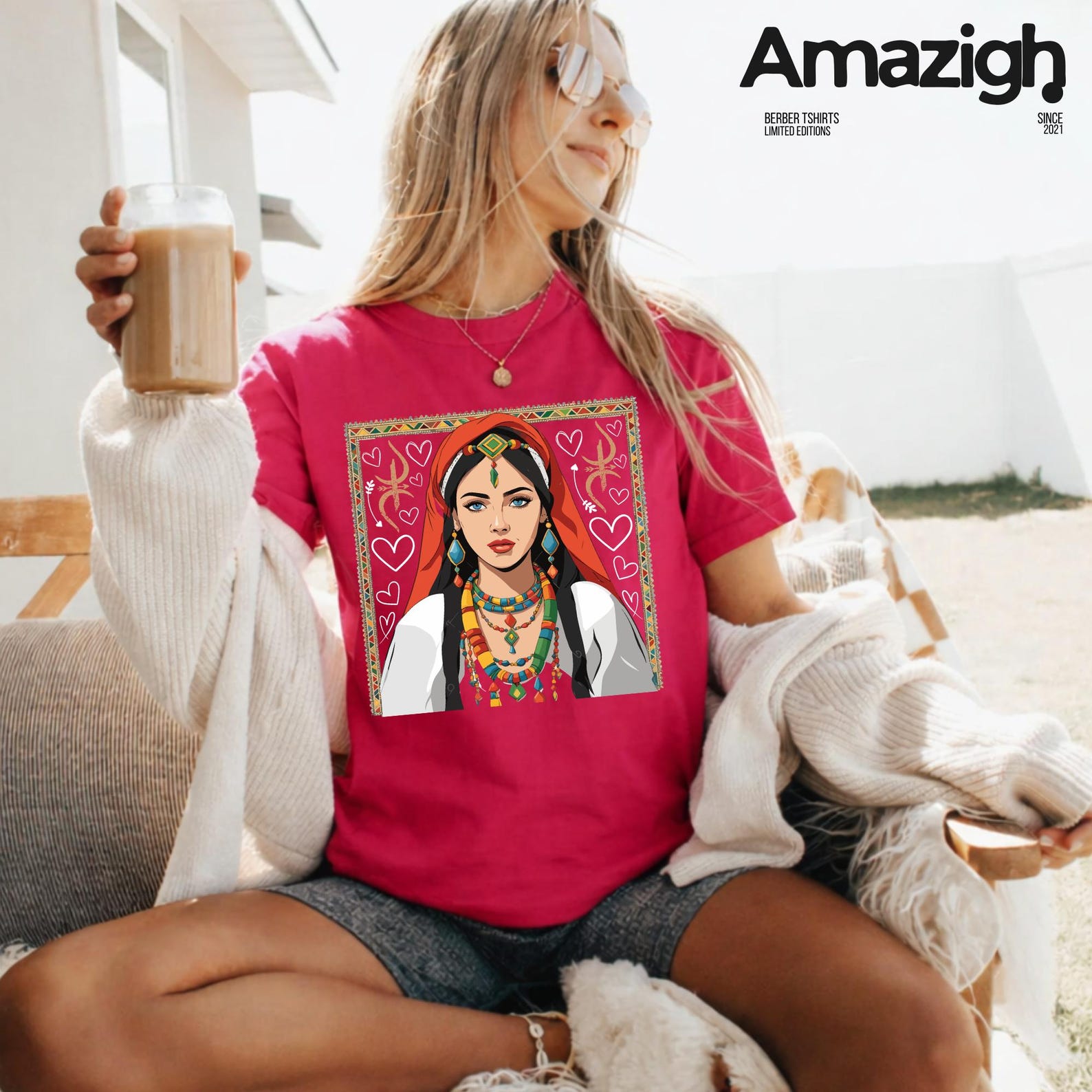 Berber Kabyle Tifinagh Amazigh Yaz Symbol Comfort Colors T-Shirt