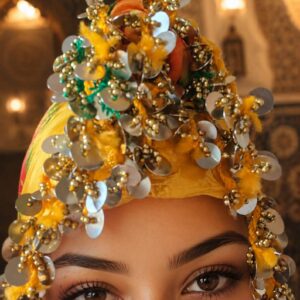 Berber Handmade Silk Belt Traditional Headpiece Multi-Use Headband